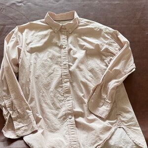 J. Crew Light Peach Checkered Casual Shirt